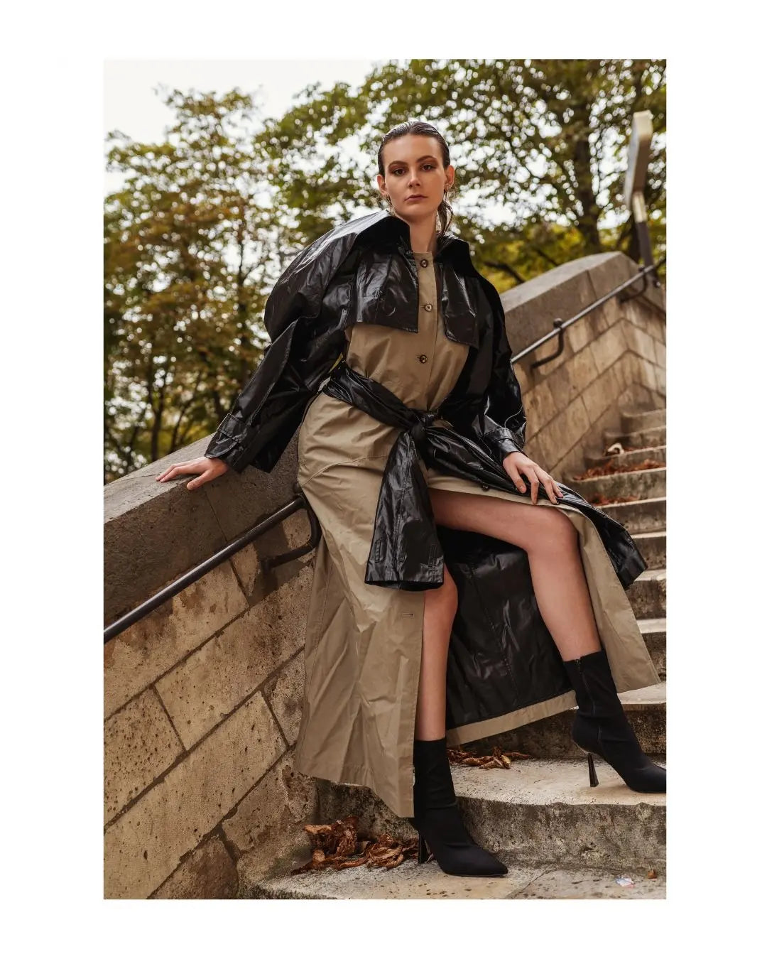 Trench Coat long Multitask Femme