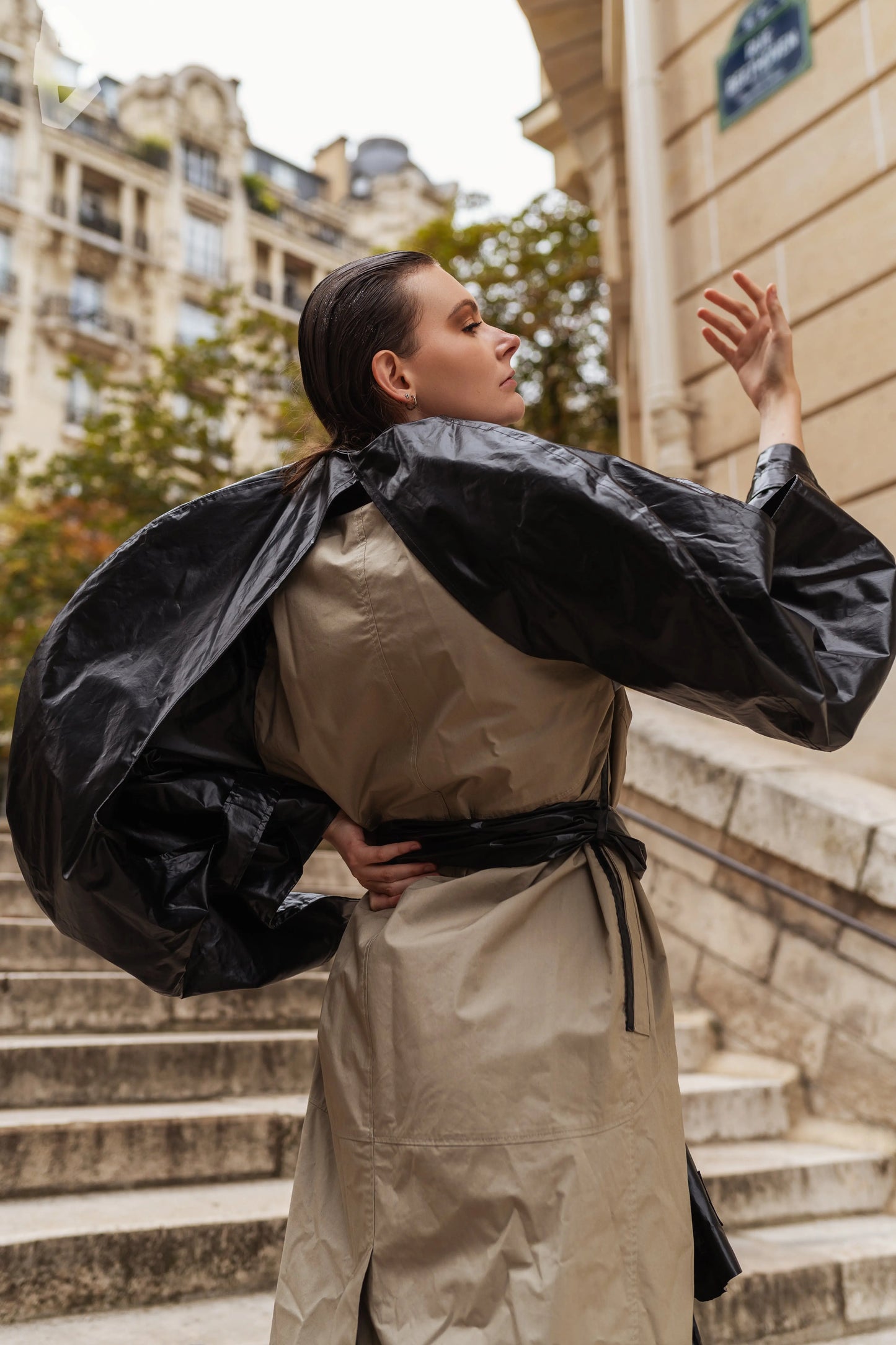 Trench Coat long Multitask Femme