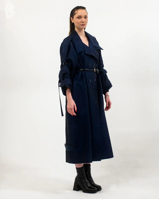 Trench Coat oversize effet manche Femme