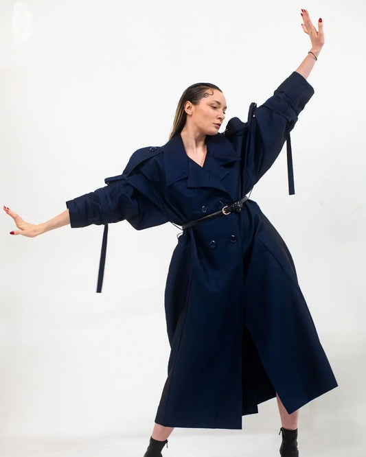 Trench Coat oversize effet manche Femme